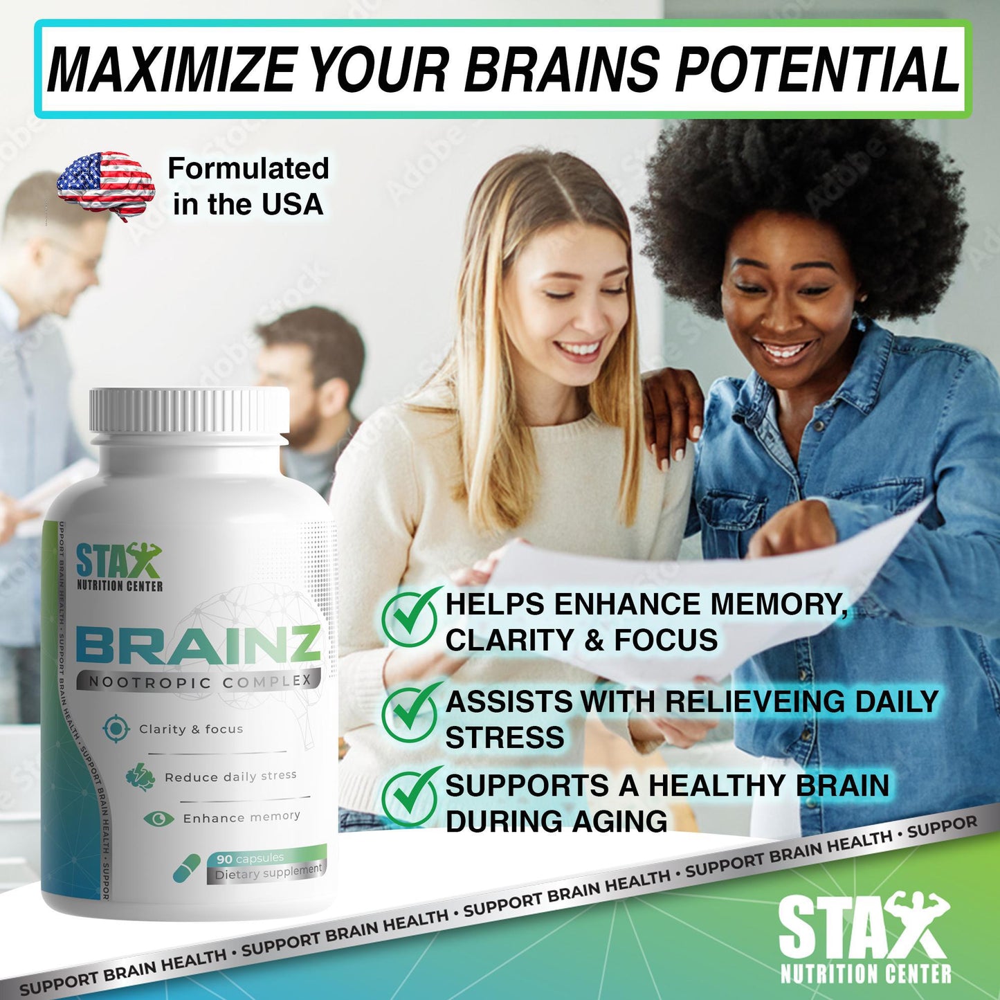 Brainz Nootropic-Stax Nutrition Center