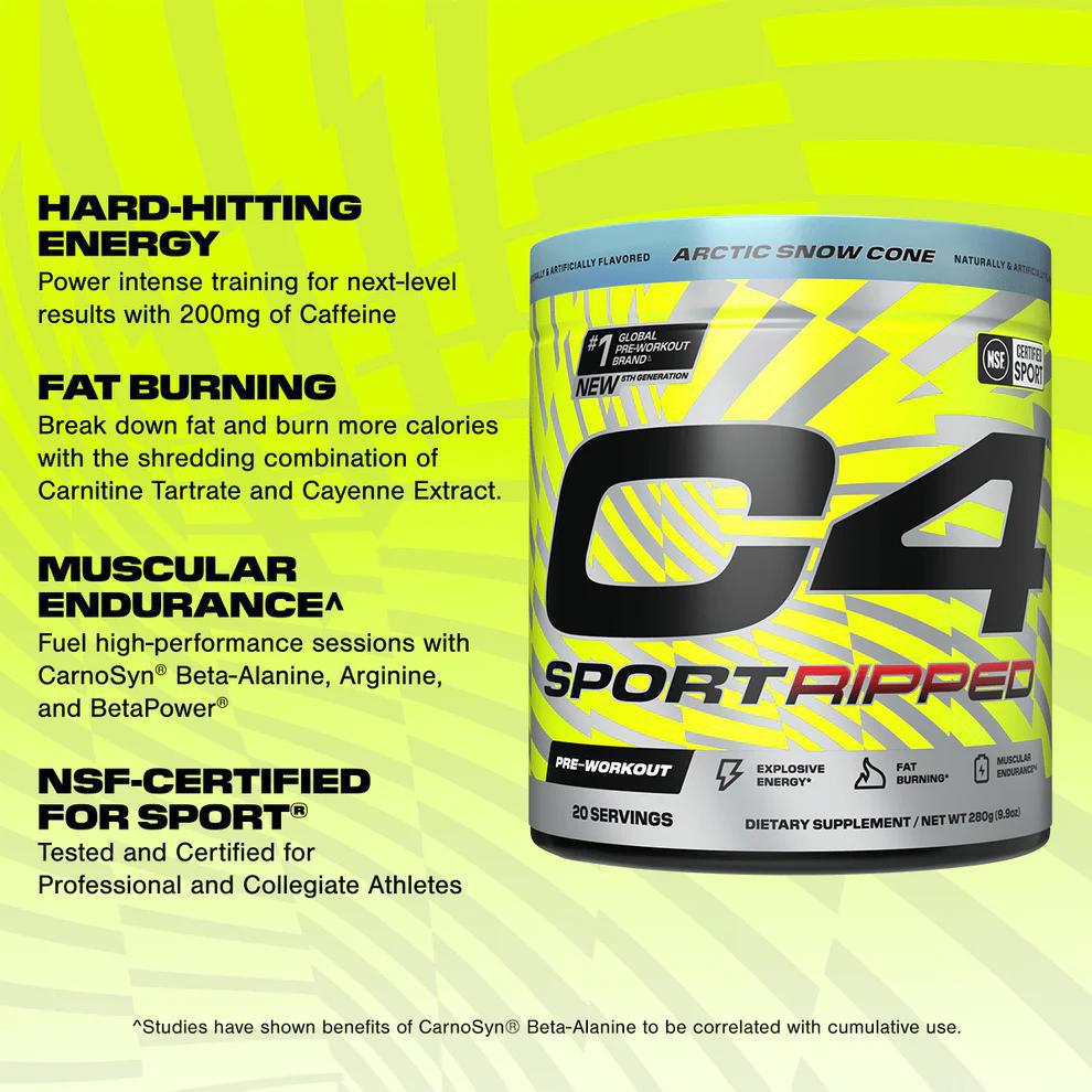 Cellucor C4 Sport Ripped V3 Pre Workout Powder 20serv