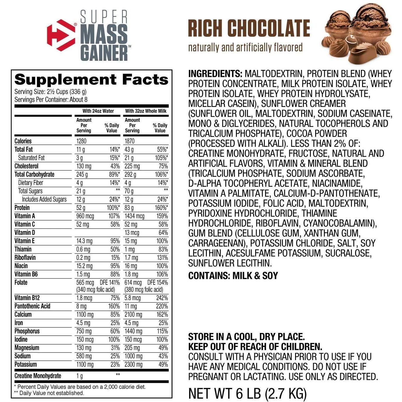 Mass Gainer (6lbs) Dymatize-Stax Nutrition Center