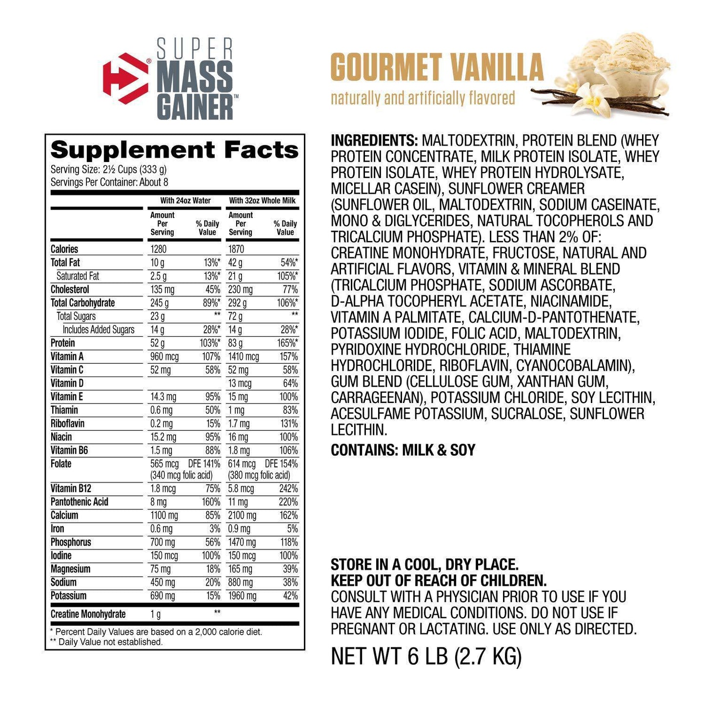 Mass Gainer (6lbs) Dymatize-Stax Nutrition Center