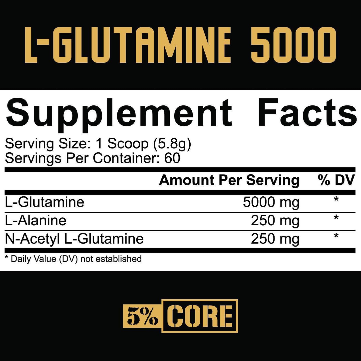 5% L-Glutamine 5000-Stax Nutrition Center