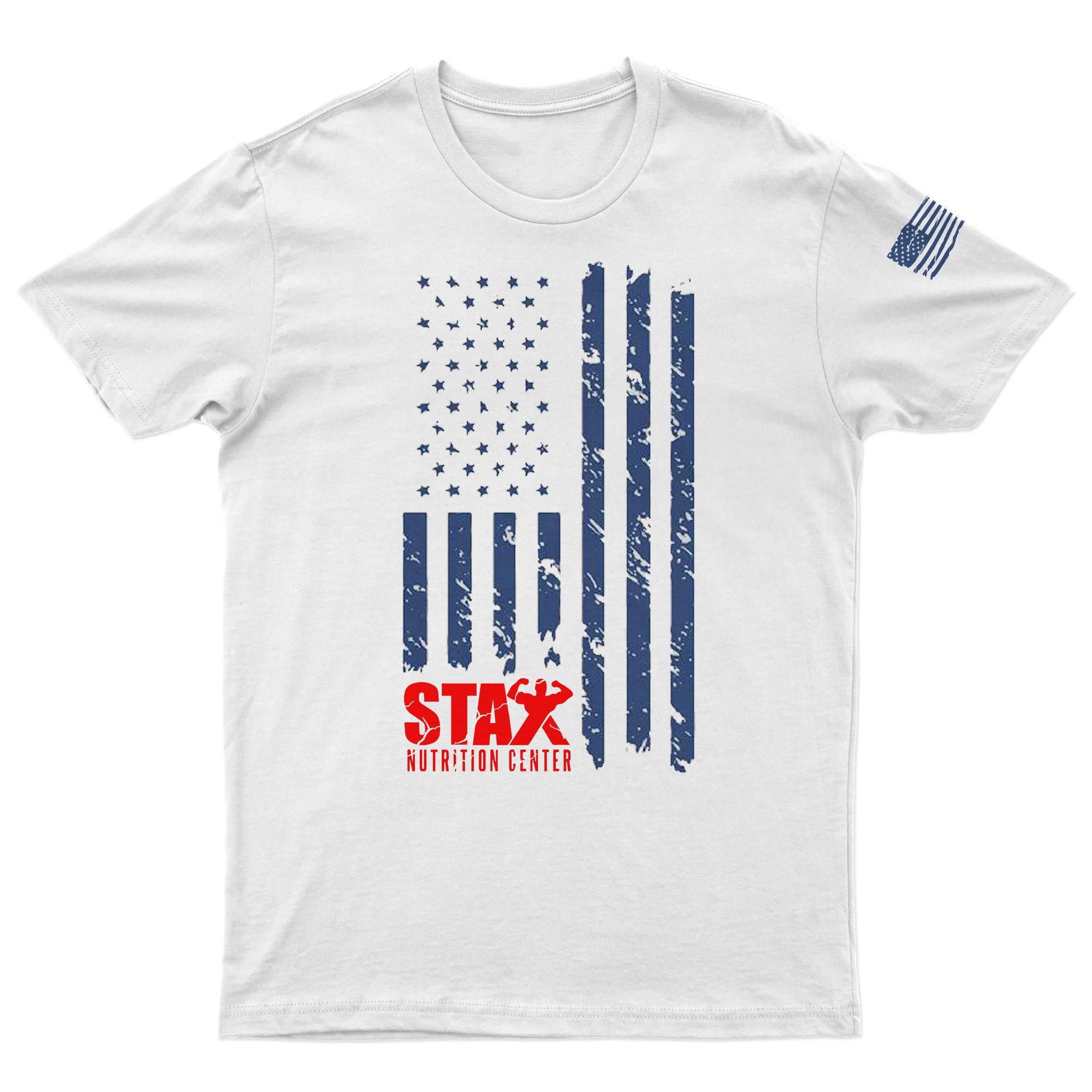 White American Flag Shirt – Stax Nutrition Center